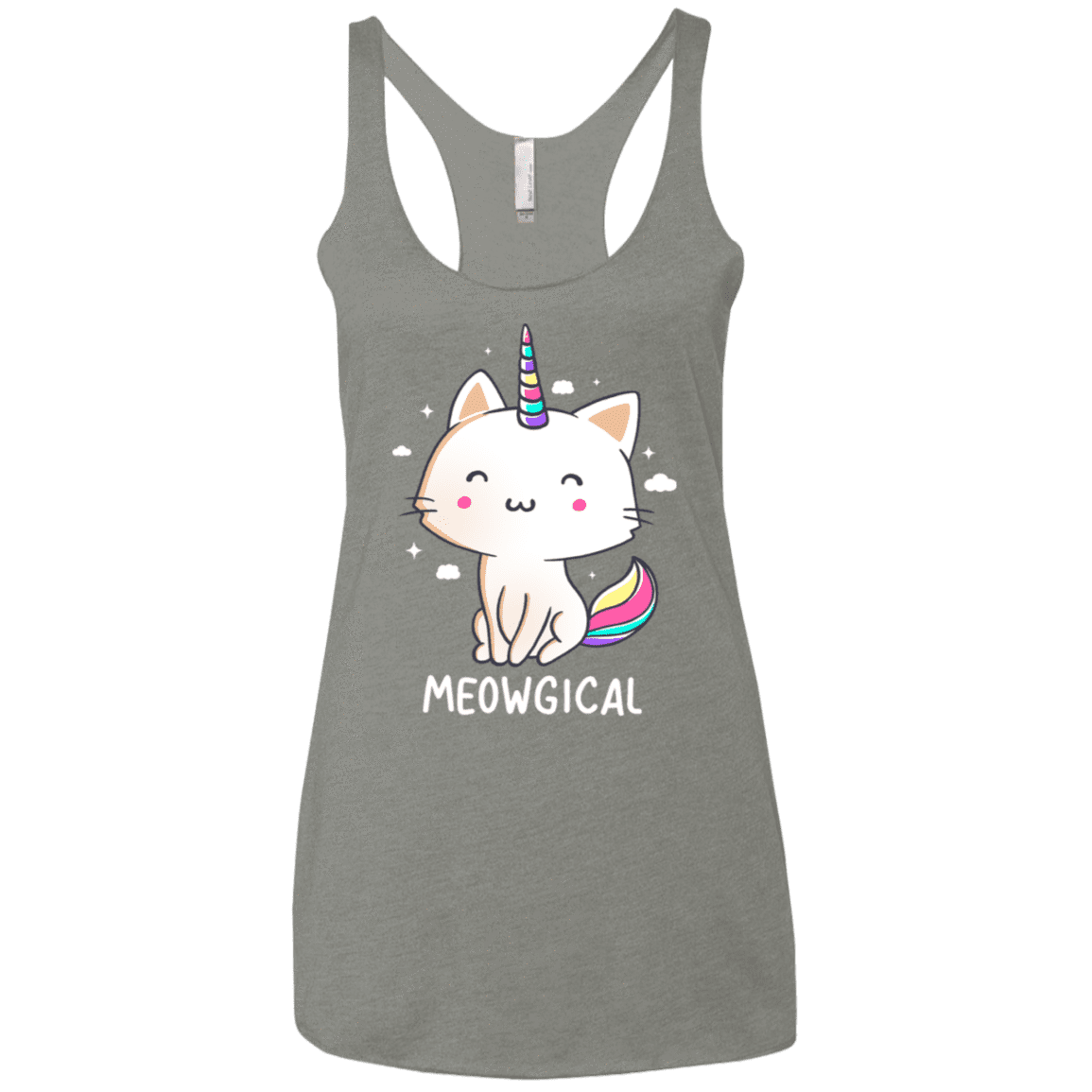 T-Shirts Venetian Grey / X-Small Meowgical Women's Triblend Racerback Tank