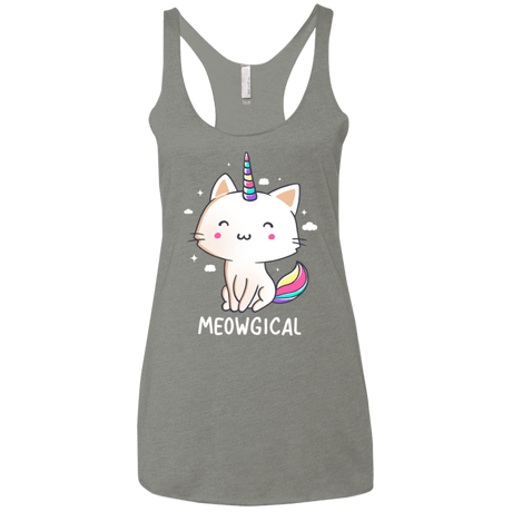 T-Shirts Venetian Grey / X-Small Meowgical Women's Triblend Racerback Tank