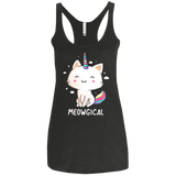 T-Shirts Vintage Black / X-Small Meowgical Women's Triblend Racerback Tank
