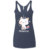 T-Shirts Vintage Navy / X-Small Meowgical Women's Triblend Racerback Tank