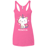 T-Shirts Vintage Pink / X-Small Meowgical Women's Triblend Racerback Tank