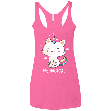 T-Shirts Vintage Pink / X-Small Meowgical Women's Triblend Racerback Tank