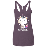 T-Shirts Vintage Purple / X-Small Meowgical Women's Triblend Racerback Tank