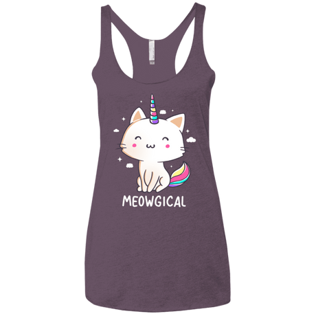 T-Shirts Vintage Purple / X-Small Meowgical Women's Triblend Racerback Tank