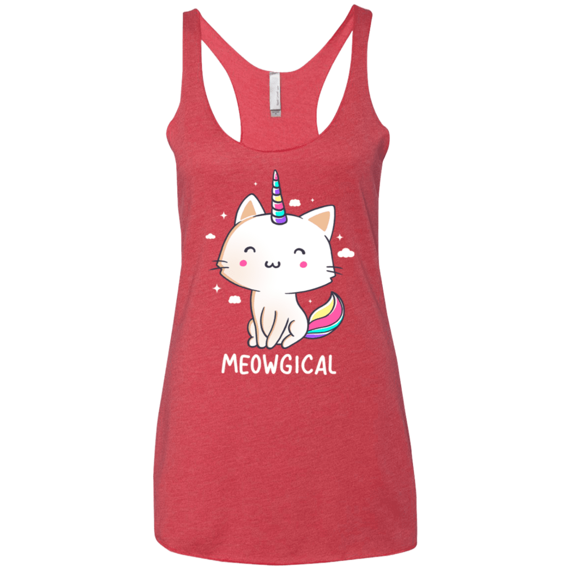 T-Shirts Vintage Red / X-Small Meowgical Women's Triblend Racerback Tank