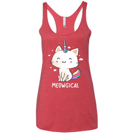 T-Shirts Vintage Red / X-Small Meowgical Women's Triblend Racerback Tank