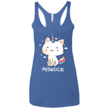 T-Shirts Vintage Royal / X-Small Meowgical Women's Triblend Racerback Tank