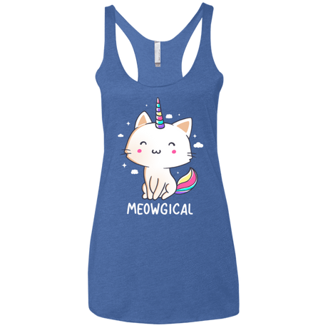 T-Shirts Vintage Royal / X-Small Meowgical Women's Triblend Racerback Tank