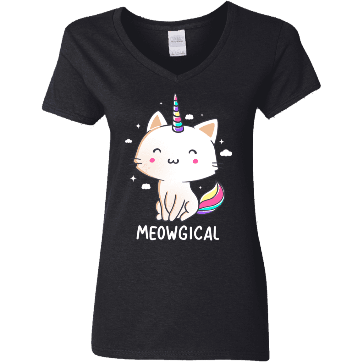 T-Shirts Black / S Meowgical Women's V-Neck T-Shirt