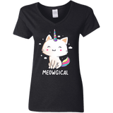 T-Shirts Black / S Meowgical Women's V-Neck T-Shirt