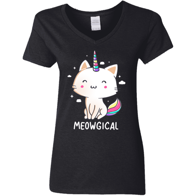 T-Shirts Black / S Meowgical Women's V-Neck T-Shirt