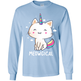 T-Shirts Light Blue / YS Meowgical Youth Long Sleeve T-Shirt