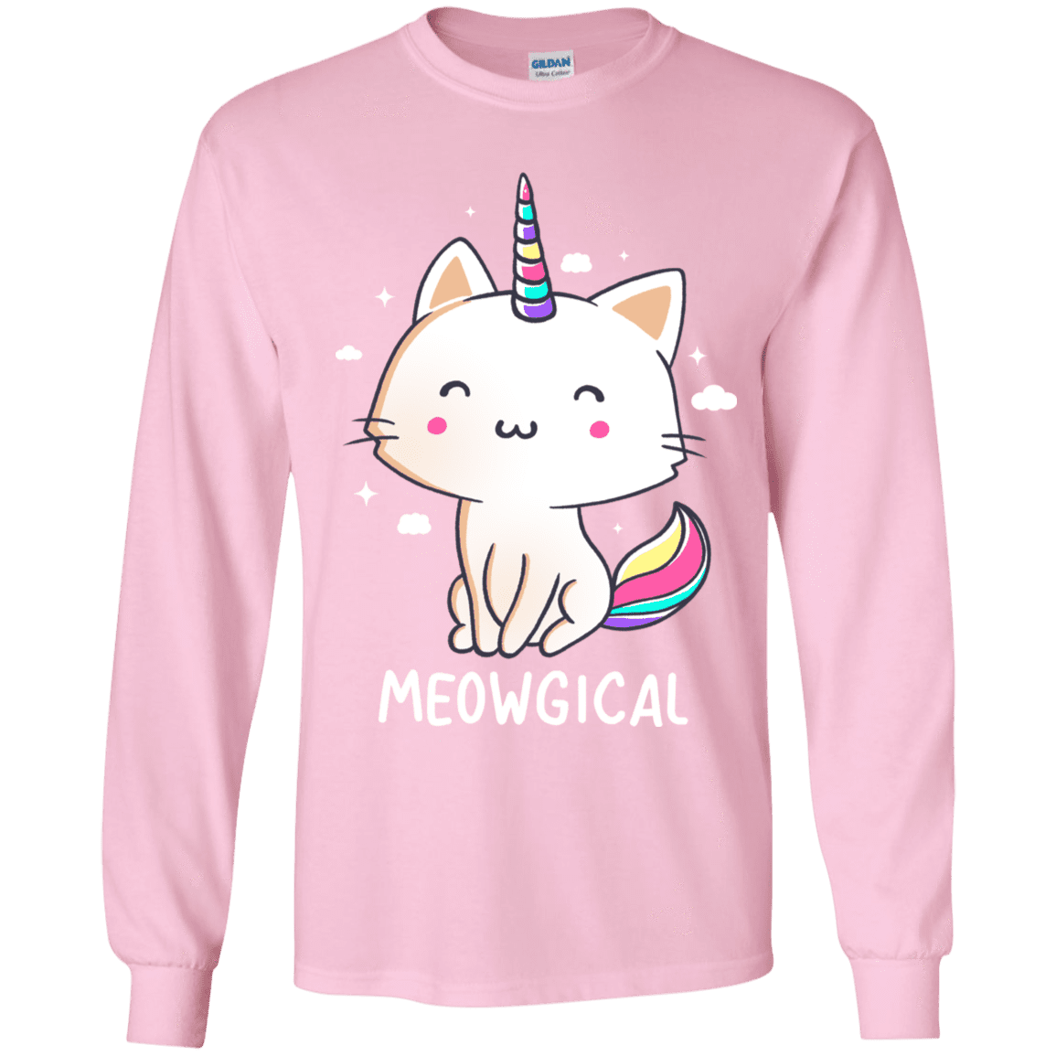 T-Shirts Light Pink / YS Meowgical Youth Long Sleeve T-Shirt