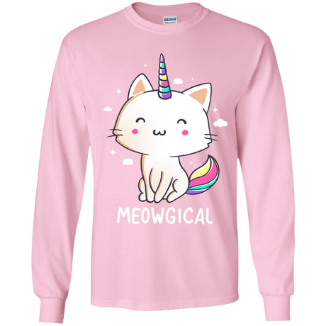 T-Shirts Light Pink / YS Meowgical Youth Long Sleeve T-Shirt