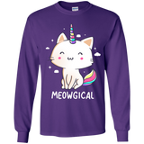 T-Shirts Purple / YS Meowgical Youth Long Sleeve T-Shirt