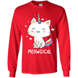 T-Shirts Red / YS Meowgical Youth Long Sleeve T-Shirt