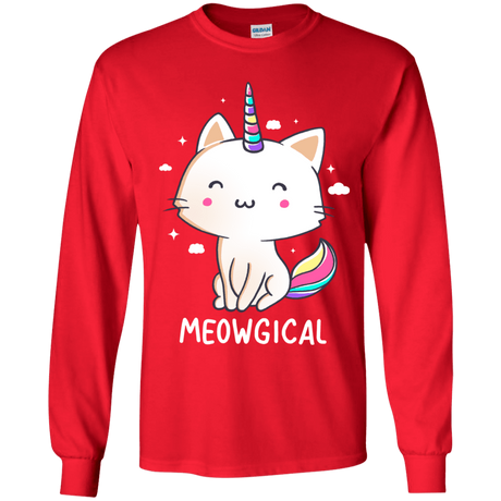 T-Shirts Red / YS Meowgical Youth Long Sleeve T-Shirt