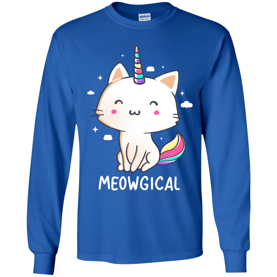 T-Shirts Royal / YS Meowgical Youth Long Sleeve T-Shirt