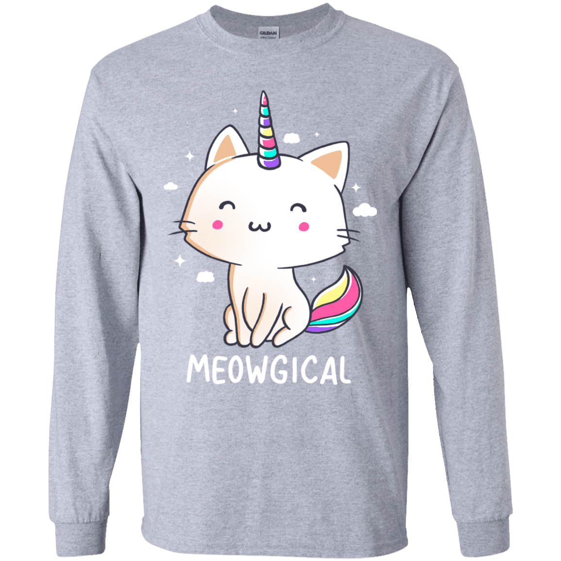 T-Shirts Sport Grey / YS Meowgical Youth Long Sleeve T-Shirt