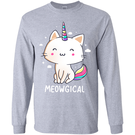 T-Shirts Sport Grey / YS Meowgical Youth Long Sleeve T-Shirt