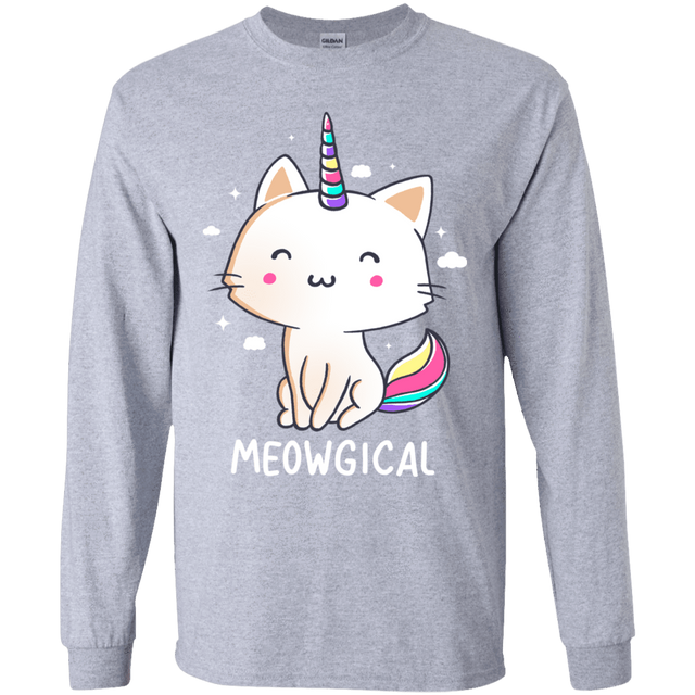T-Shirts Sport Grey / YS Meowgical Youth Long Sleeve T-Shirt