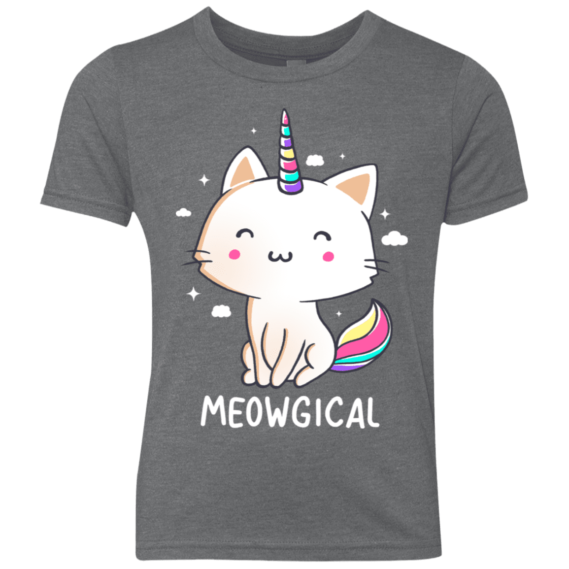 T-Shirts Premium Heather / YXS Meowgical Youth Triblend T-Shirt