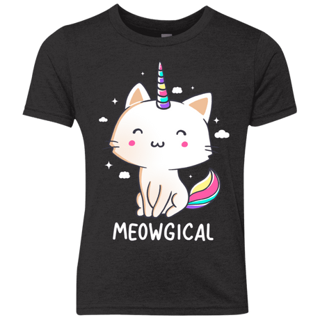 T-Shirts Vintage Black / YXS Meowgical Youth Triblend T-Shirt