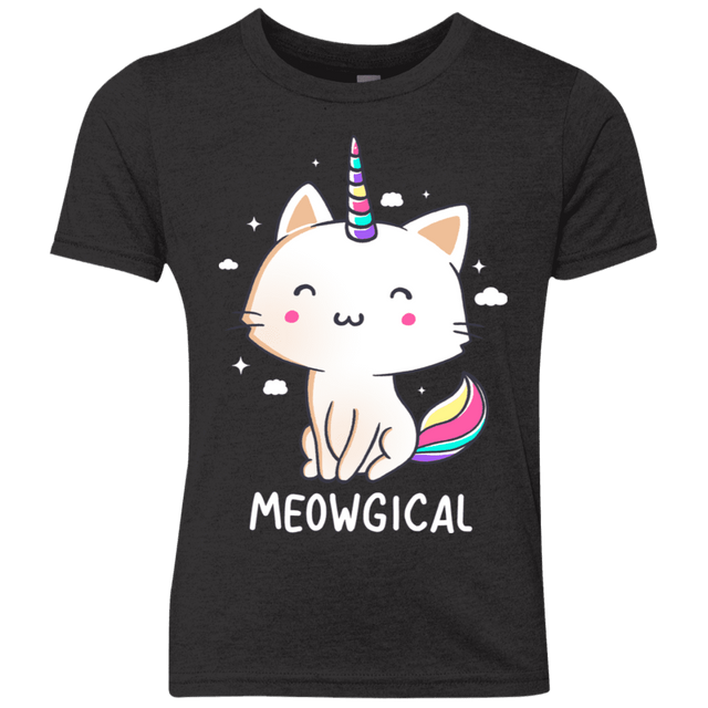 T-Shirts Vintage Black / YXS Meowgical Youth Triblend T-Shirt