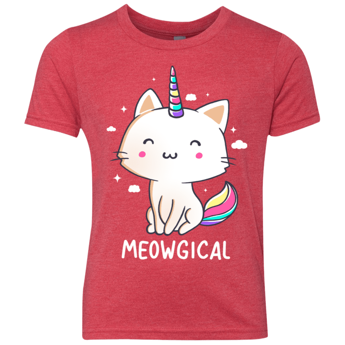 T-Shirts Vintage Red / YXS Meowgical Youth Triblend T-Shirt