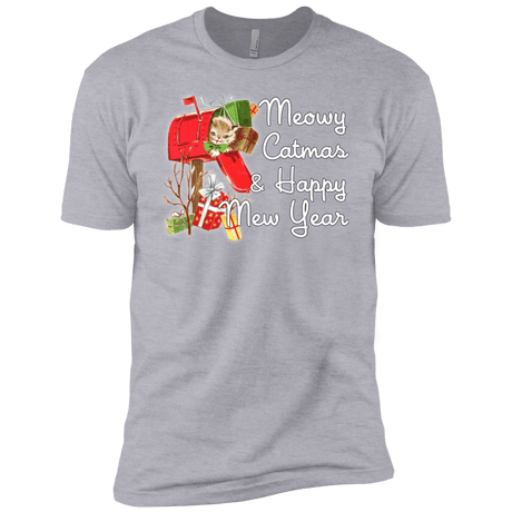 T-Shirts Heather Grey / YXS Meowy Catmas Boys Premium T-Shirt