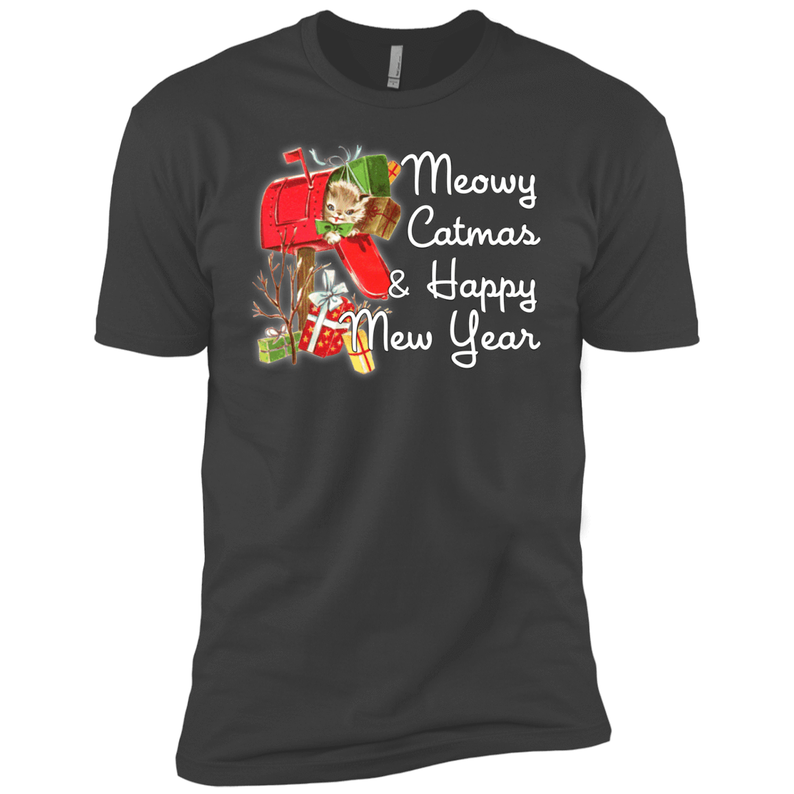 T-Shirts Heavy Metal / YXS Meowy Catmas Boys Premium T-Shirt