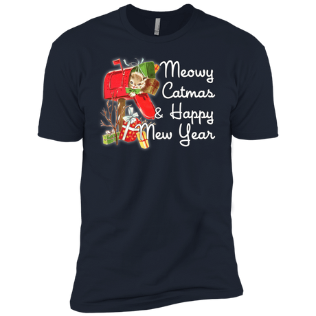 T-Shirts Midnight Navy / YXS Meowy Catmas Boys Premium T-Shirt
