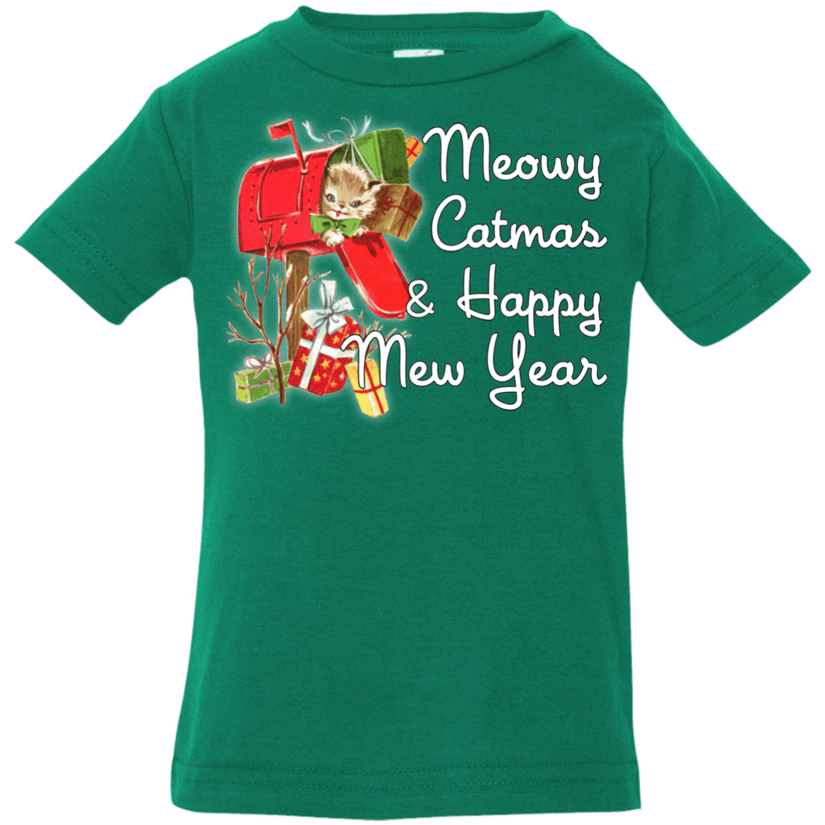T-Shirts Kelly / 6 Months Meowy Catmas Infant Premium T-Shirt