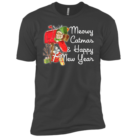 T-Shirts Heavy Metal / X-Small Meowy Catmas Men's Premium T-Shirt