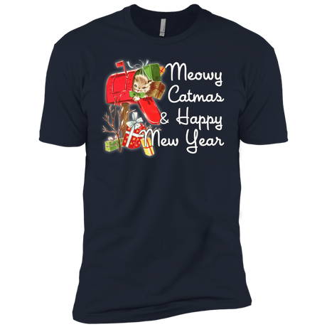 T-Shirts Midnight Navy / X-Small Meowy Catmas Men's Premium T-Shirt