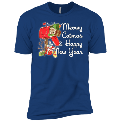 T-Shirts Royal / X-Small Meowy Catmas Men's Premium T-Shirt