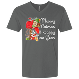 T-Shirts Heavy Metal / X-Small Meowy Catmas Men's Premium V-Neck
