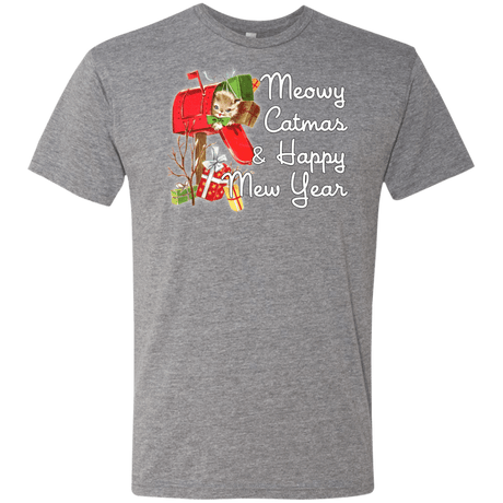T-Shirts Premium Heather / Small Meowy Catmas Men's Triblend T-Shirt