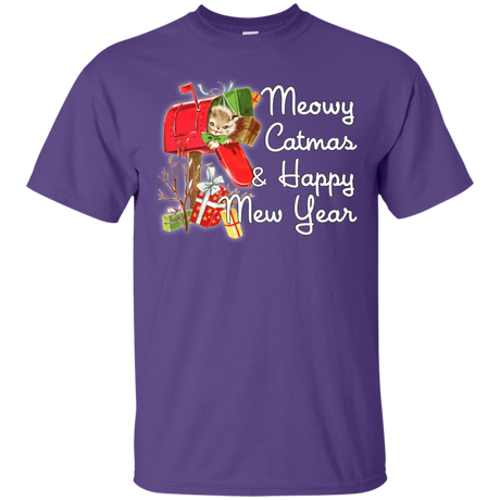 T-Shirts Purple / Small Meowy Catmas T-Shirt