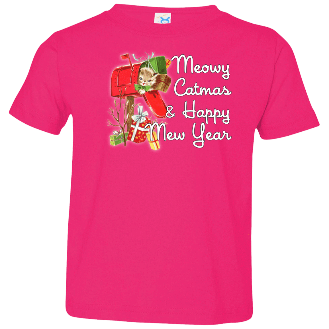 T-Shirts Hot Pink / 2T Meowy Catmas Toddler Premium T-Shirt