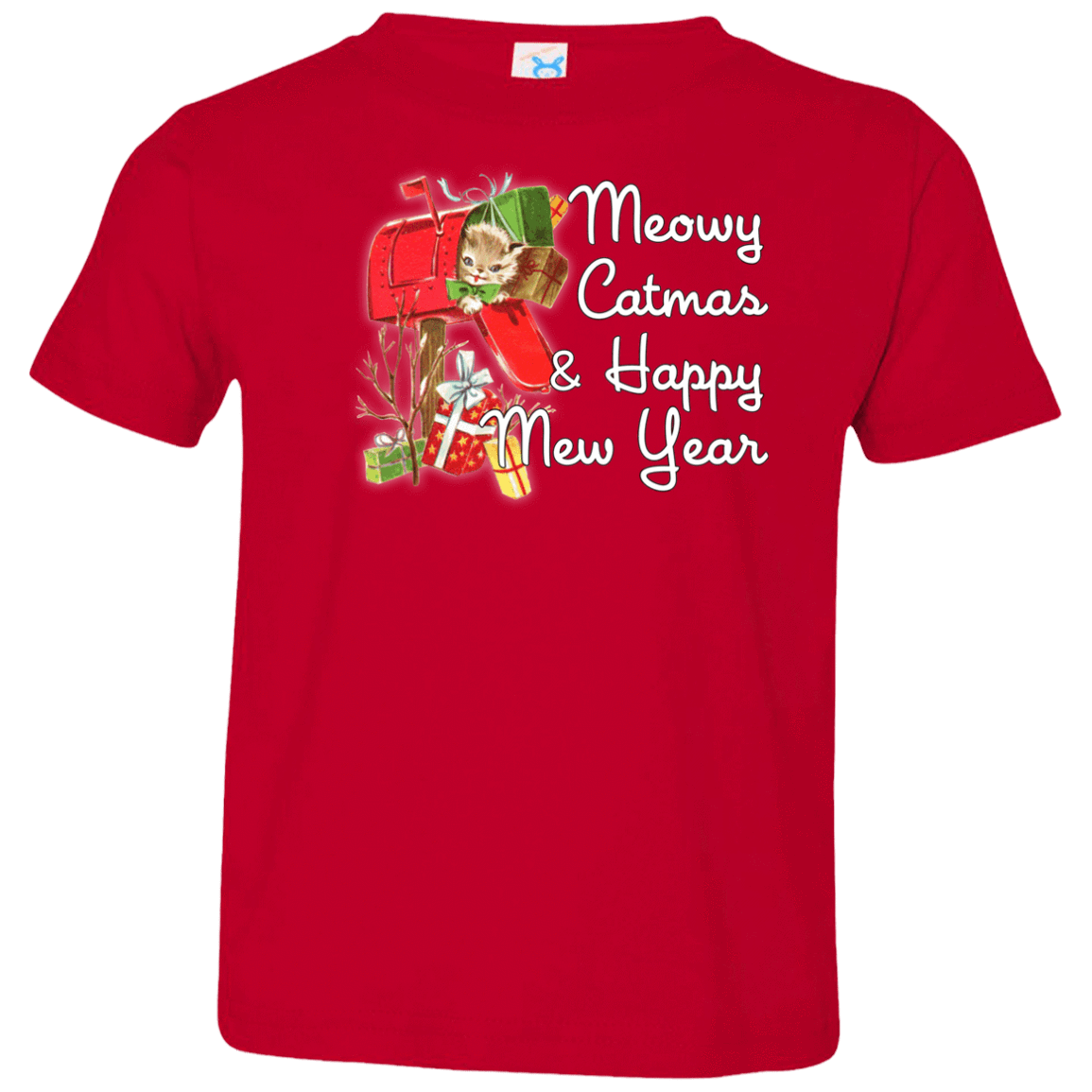 T-Shirts Red / 2T Meowy Catmas Toddler Premium T-Shirt