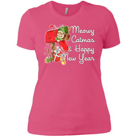 T-Shirts Hot Pink / X-Small Meowy Catmas Women's Premium T-Shirt