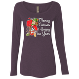 T-Shirts Vintage Purple / Small Meowy Catmas Women's Triblend Long Sleeve Shirt