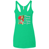 T-Shirts Envy / X-Small Meowy Catmas Women's Triblend Racerback Tank
