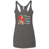 T-Shirts Premium Heather / X-Small Meowy Catmas Women's Triblend Racerback Tank