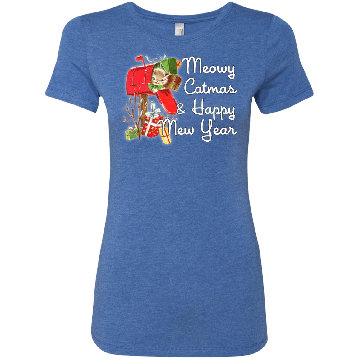T-Shirts Vintage Royal / Small Meowy Catmas Women's Triblend T-Shirt