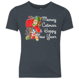 T-Shirts Vintage Navy / YXS Meowy Catmas Youth Triblend T-Shirt
