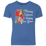 T-Shirts Vintage Royal / YXS Meowy Catmas Youth Triblend T-Shirt