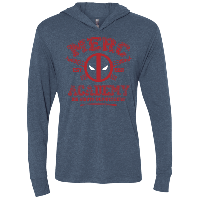 T-Shirts Indigo / X-Small Merc Academy Triblend Long Sleeve Hoodie Tee