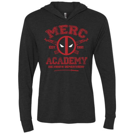 T-Shirts Vintage Black / X-Small Merc Academy Triblend Long Sleeve Hoodie Tee